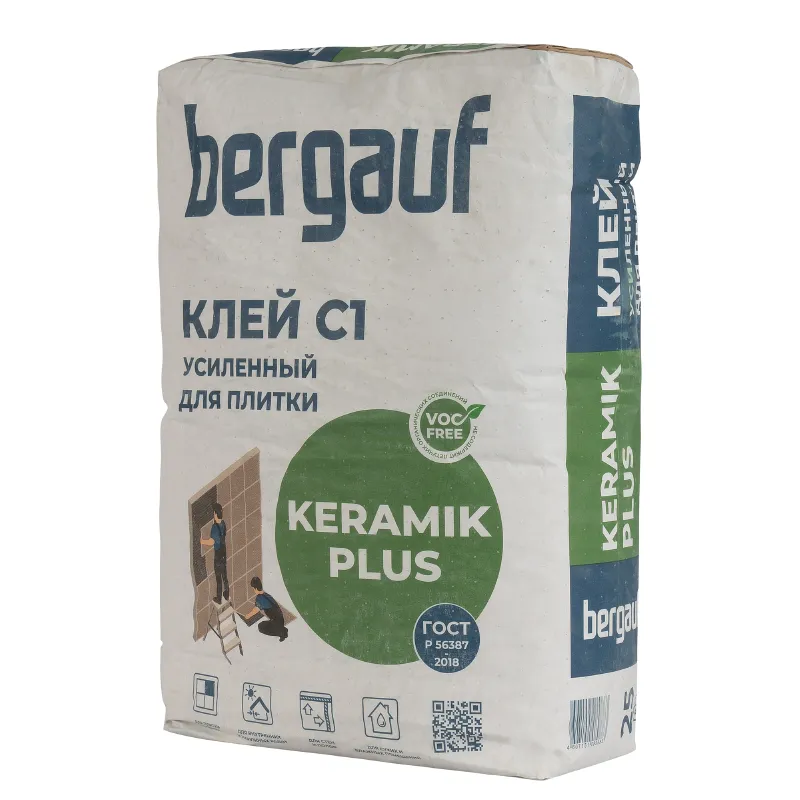 Клей плиточный Bergauf Keramik Plus C1 25кг — купить в Тюмени