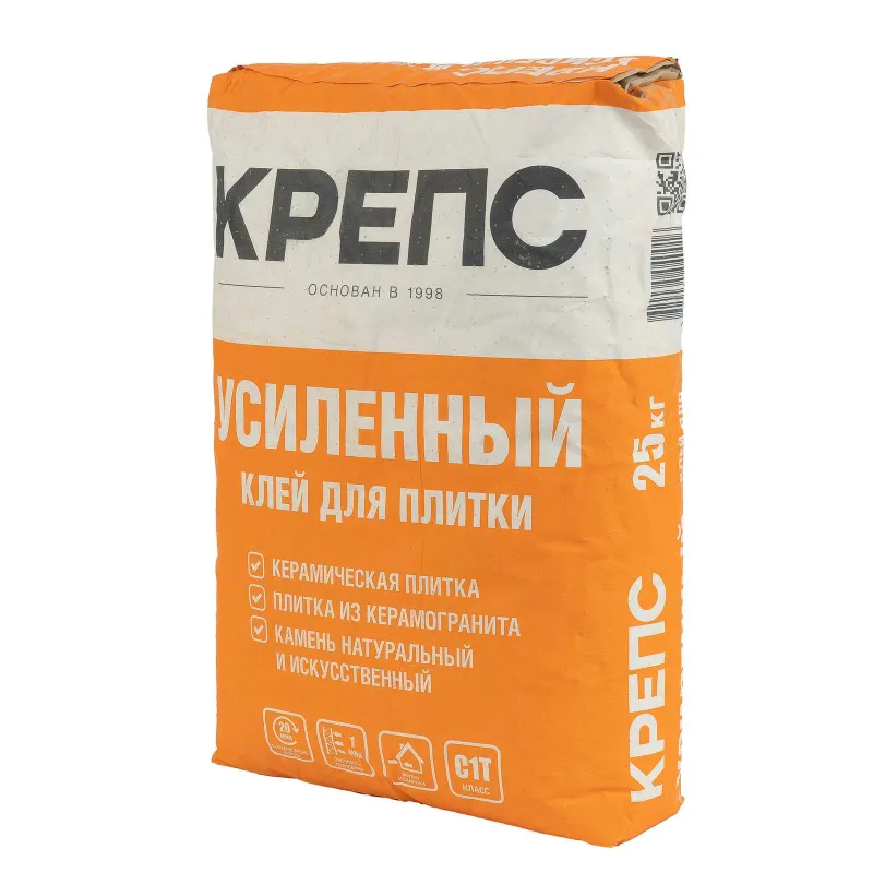 Клей плиточный Крепс Усиленный С1 T, 25 кг — купить в Тюмени