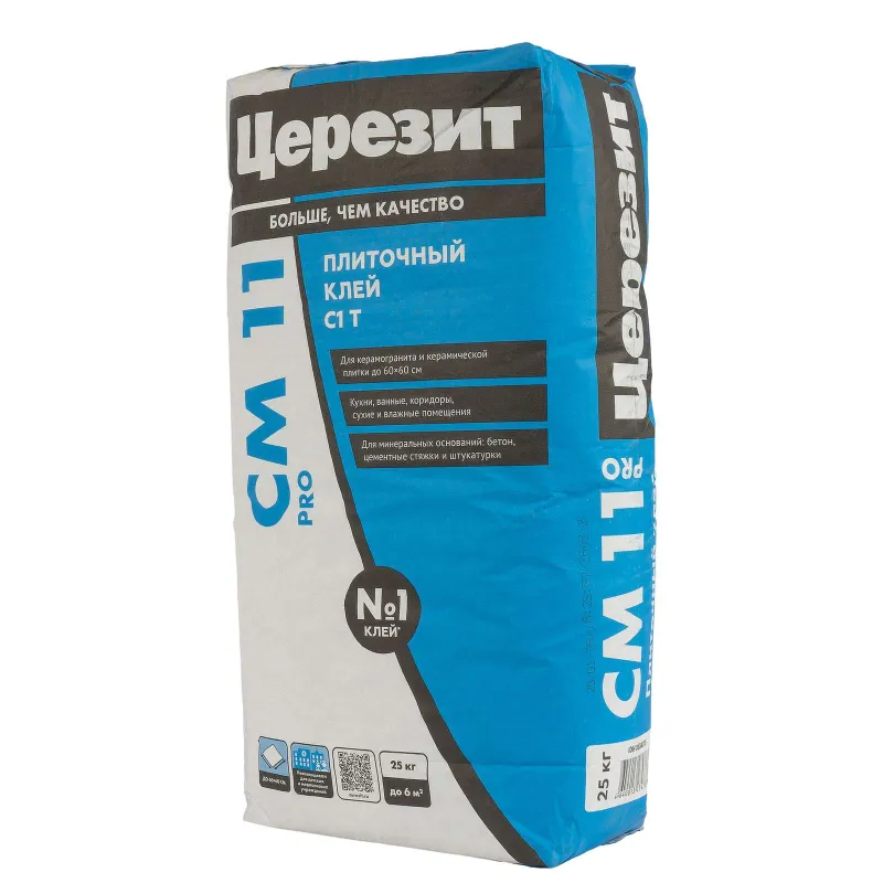 Клей плиточный Церезит СМ 11 PRO С1T 25 кг — купить в Тюмени