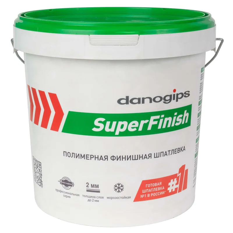 Шпаклевка Danogips Sheetrock SuperFinish, финишная готовая 18 кг — купить в Тюмени