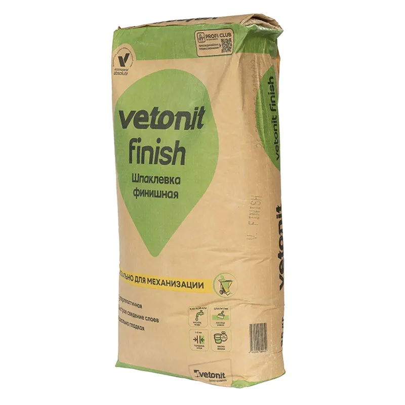 Шпаклевка Vetonit Finish белая, полимерная финишная 25 кг — купить в Тюмени