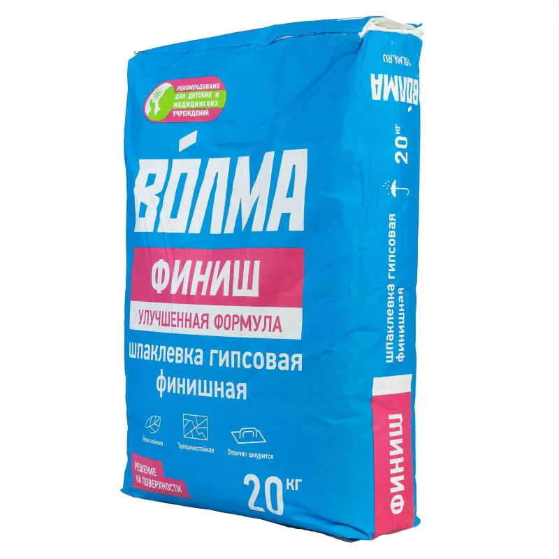 Шпаклевка Волма Финиш, гипсовая   20 кг — купить в Тюмени
