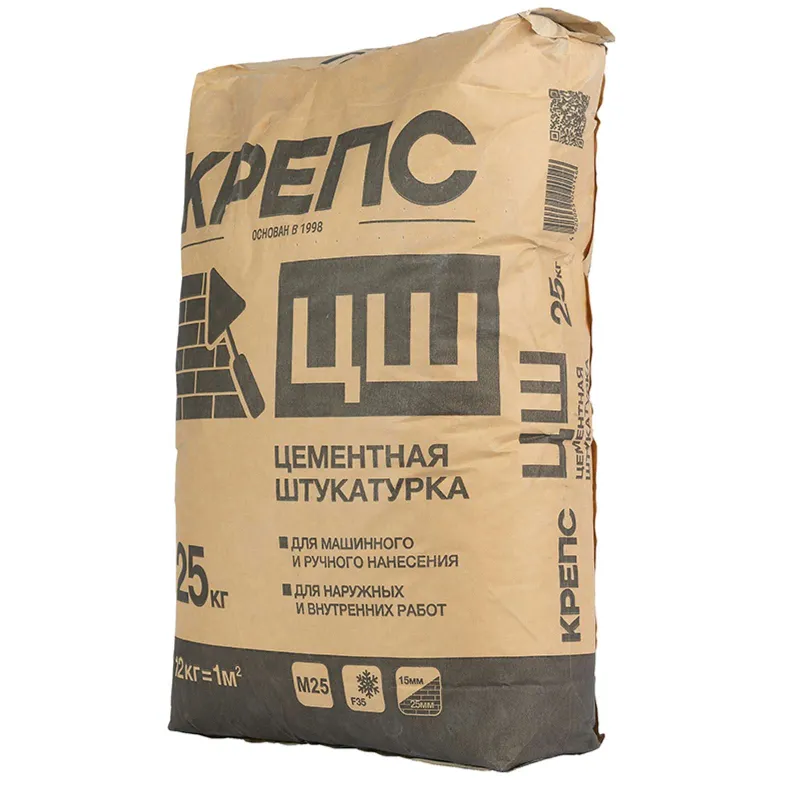 Штукатурка Крепс ЦШ цементная 25 кг